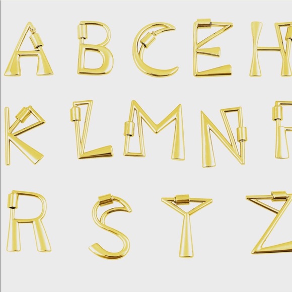 Paperclip 18K gold filled chain with initial clasp - Picture 2 of 2